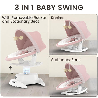 Zoicay 3-in-1 Baby Swing TY666B-Pink