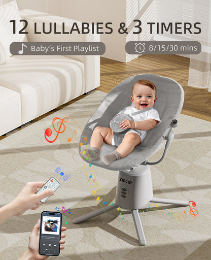 Zoicay Portable Baby Swing - S3000 Gray