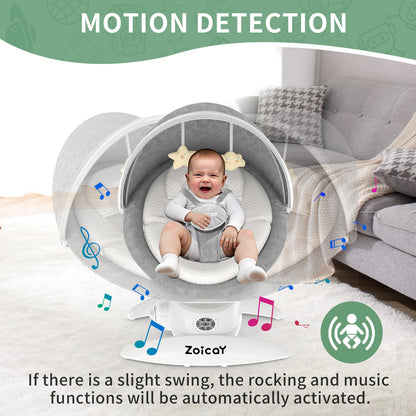 Zoicay 3-in-1 Baby Swing TY666B-White